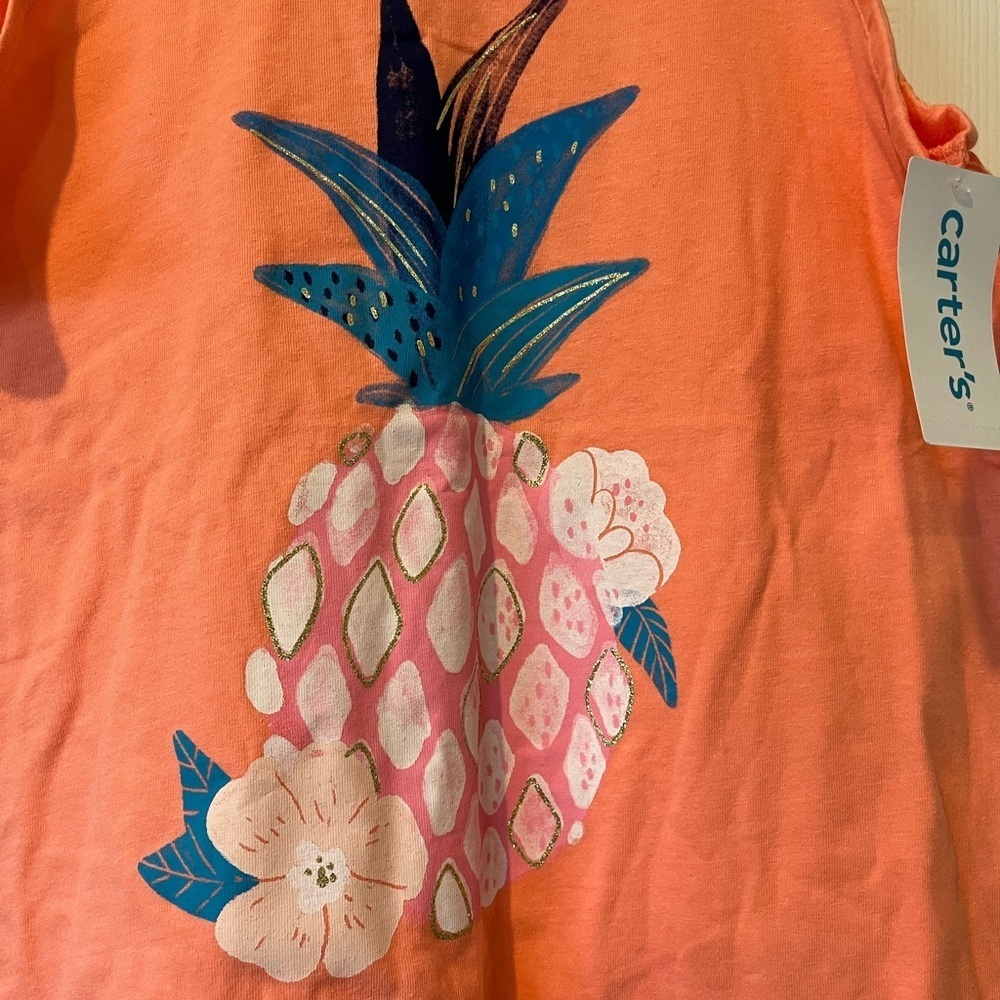 Carter's Orange Pineapple Tank Top for Kids - Picture 3 of 6